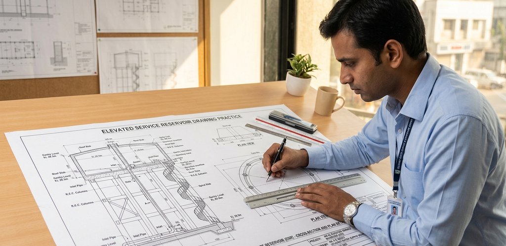 Construction Drawing Practice (Civil, Mechanical, Electrical)