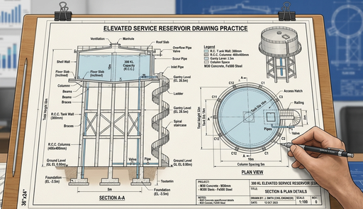 Elevated Service Reservoir Drawing